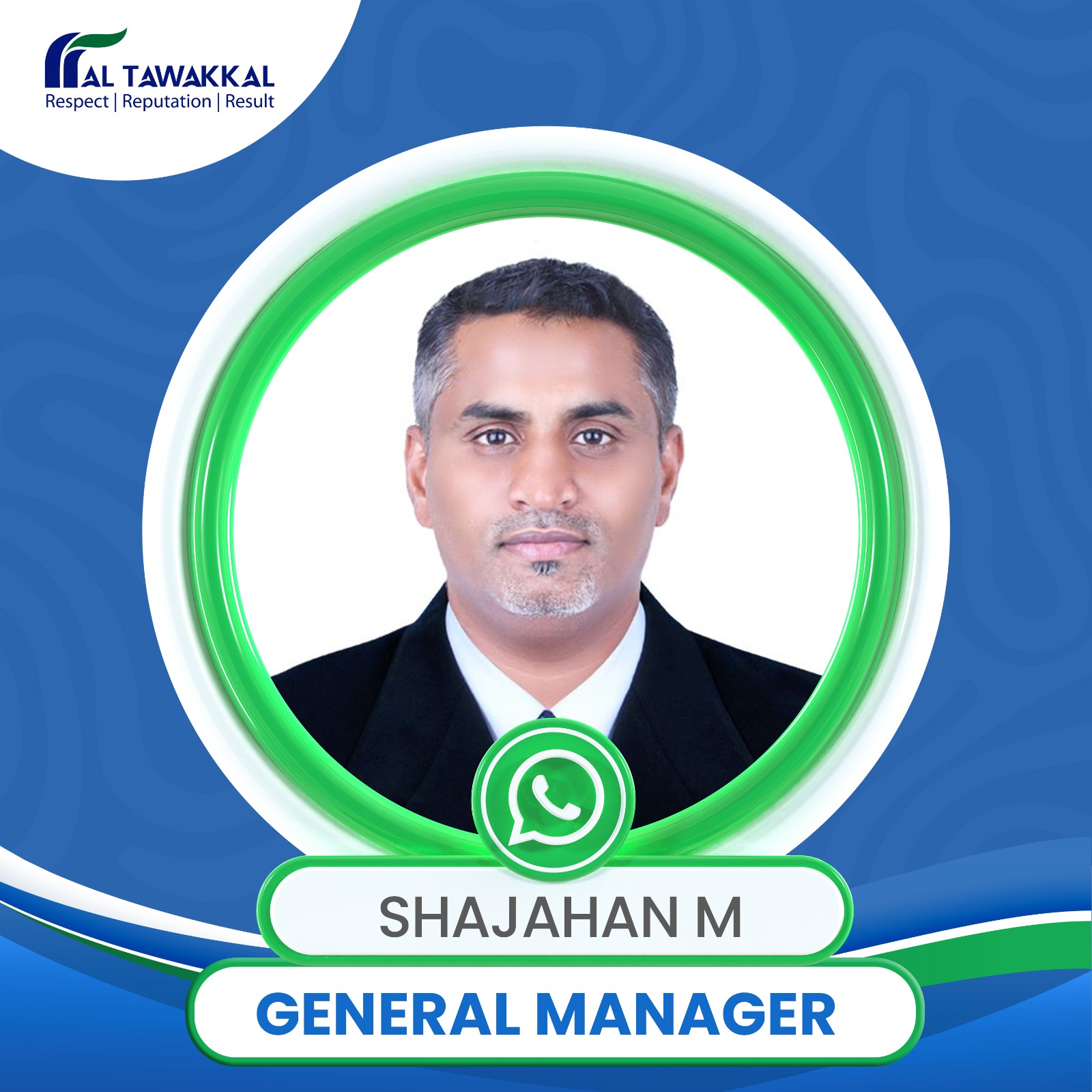 Shajahan M al tawakkal general manager